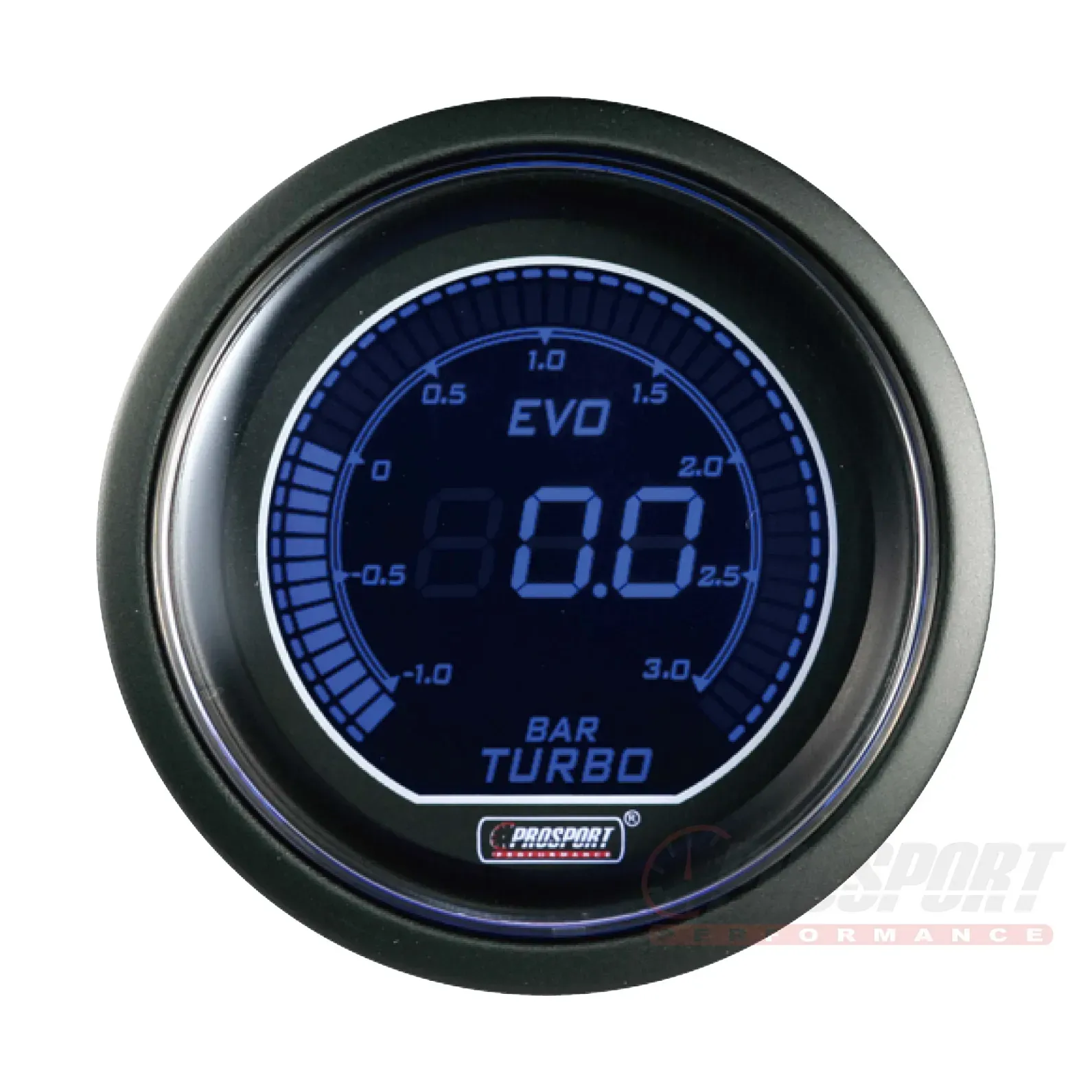 Prosport 52mm EVO Car Oil Pressure Gauge Red and Blue LCD Digital Display 
